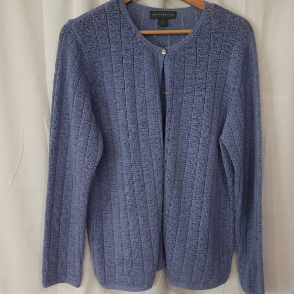 Northern Isles Lite Blue Cardigan Sweater XL, Pearl buttons, Excellent condition - Picture 4 of 16